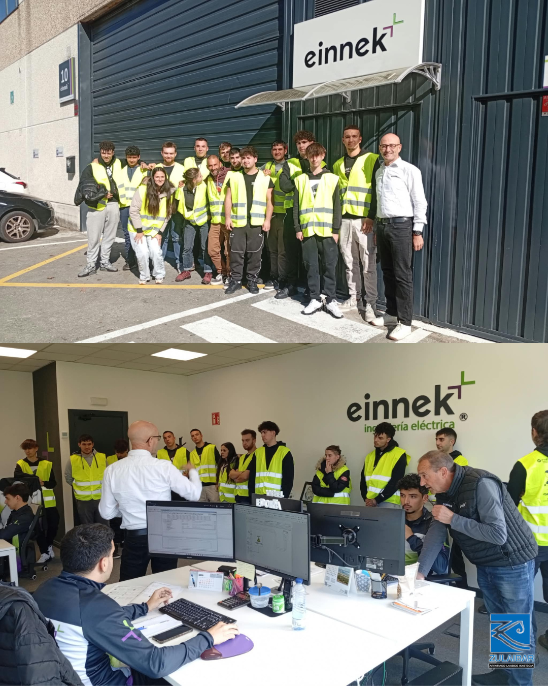Zulaibar acerca al alumnado de Automatización y Robótica Industrial al mundo profesional de la mano de Einnek